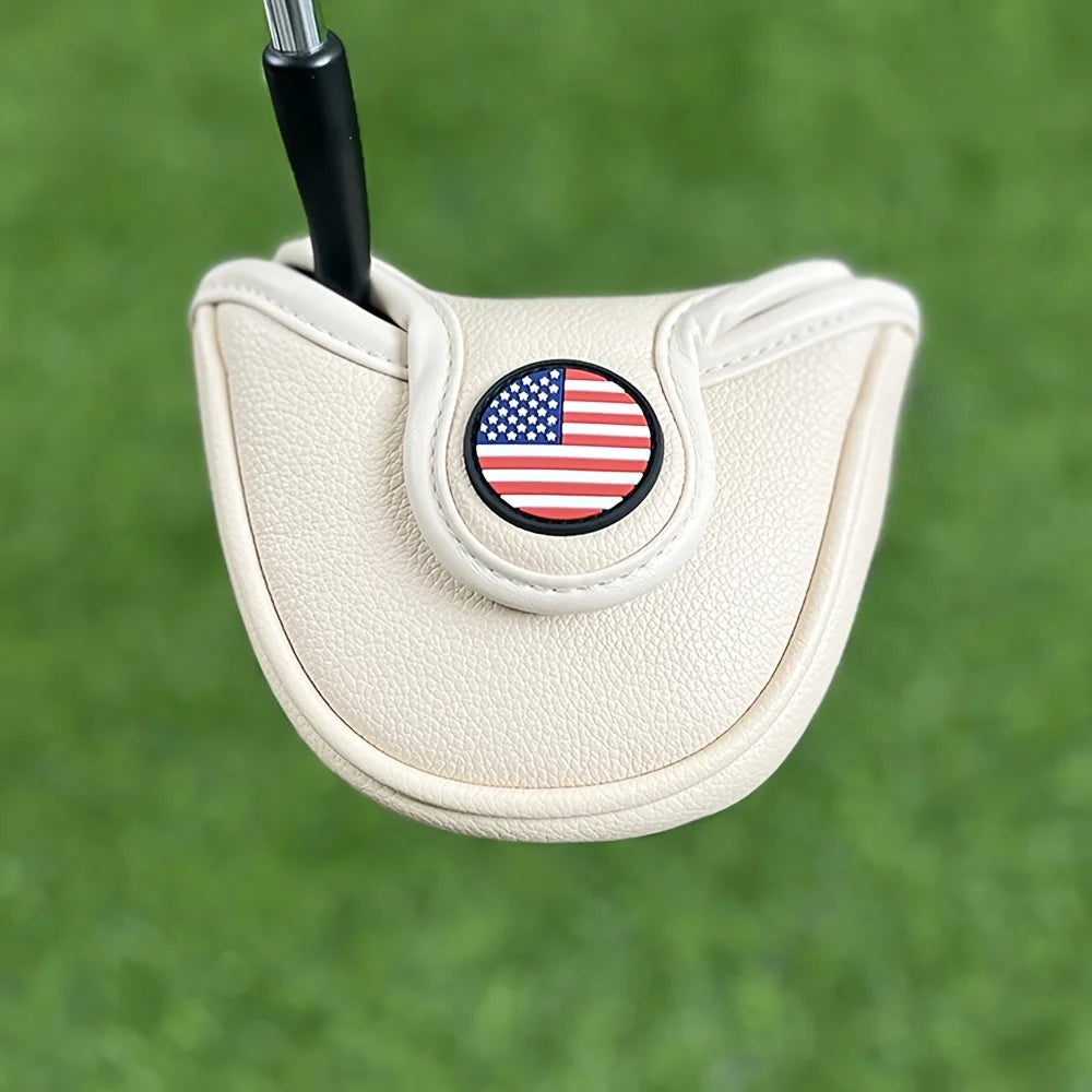 Pebble Beach Semi-Mallet Putter Covers (Red or Beige)