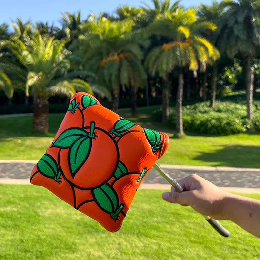 Orange Leather Putter Cover (Blade & Mallet)