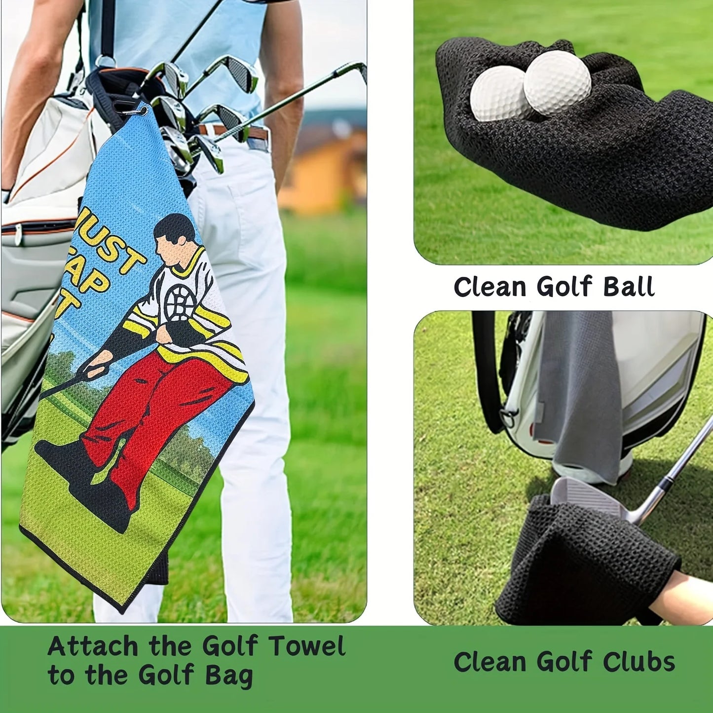 Happy Gilmore "Just Tap It In" Golf Towel