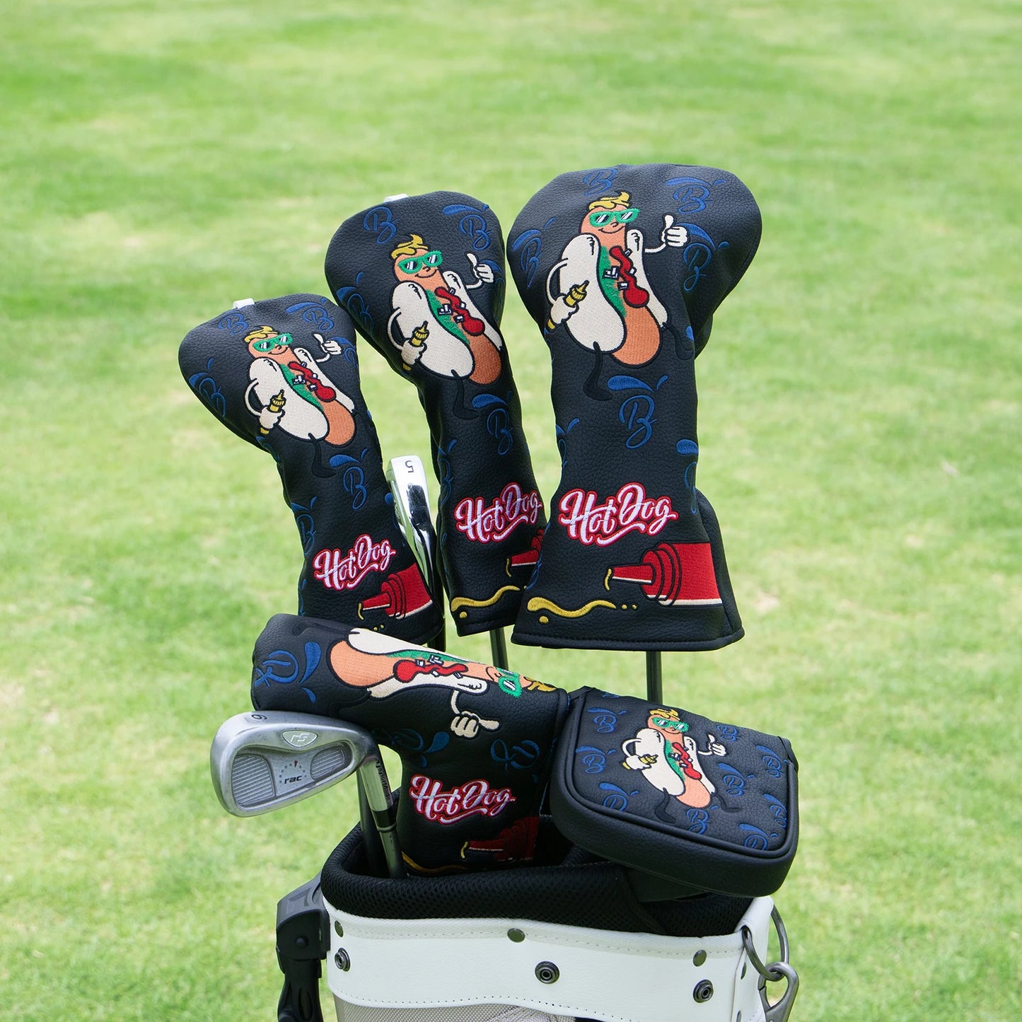 Hot Dog Head Covers (Black)