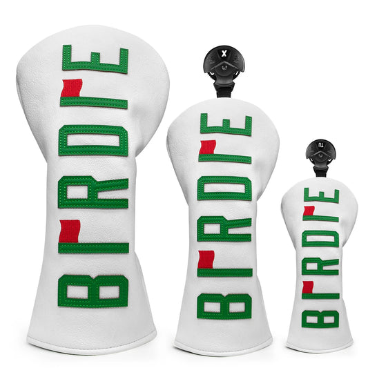 Birdie Head Covers (White/Green)