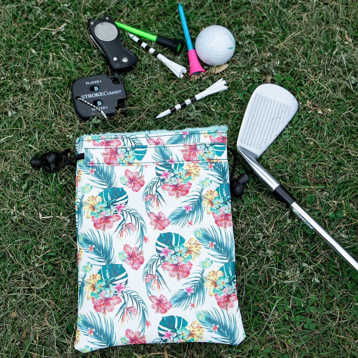 Golf Valuables Pouch (Floral)