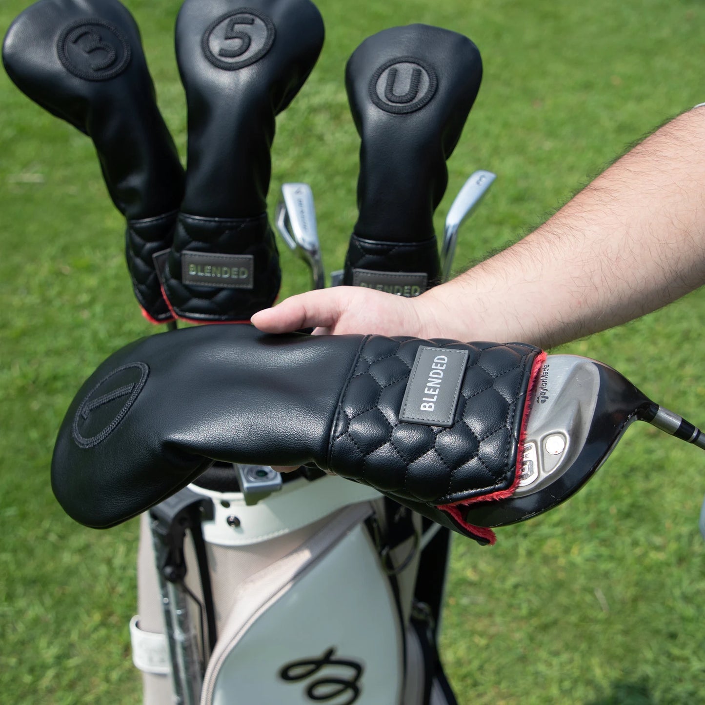 Black Premium Leather Head Cover