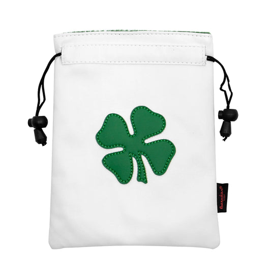 Golf Valuables Pouch (Four Leaf Clover) Black or White