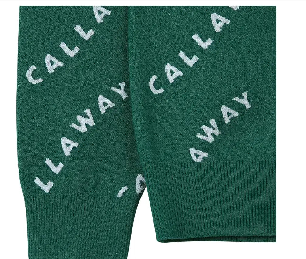 Callaway "Horizontal Wavy Logo Print" Knitted Sweater