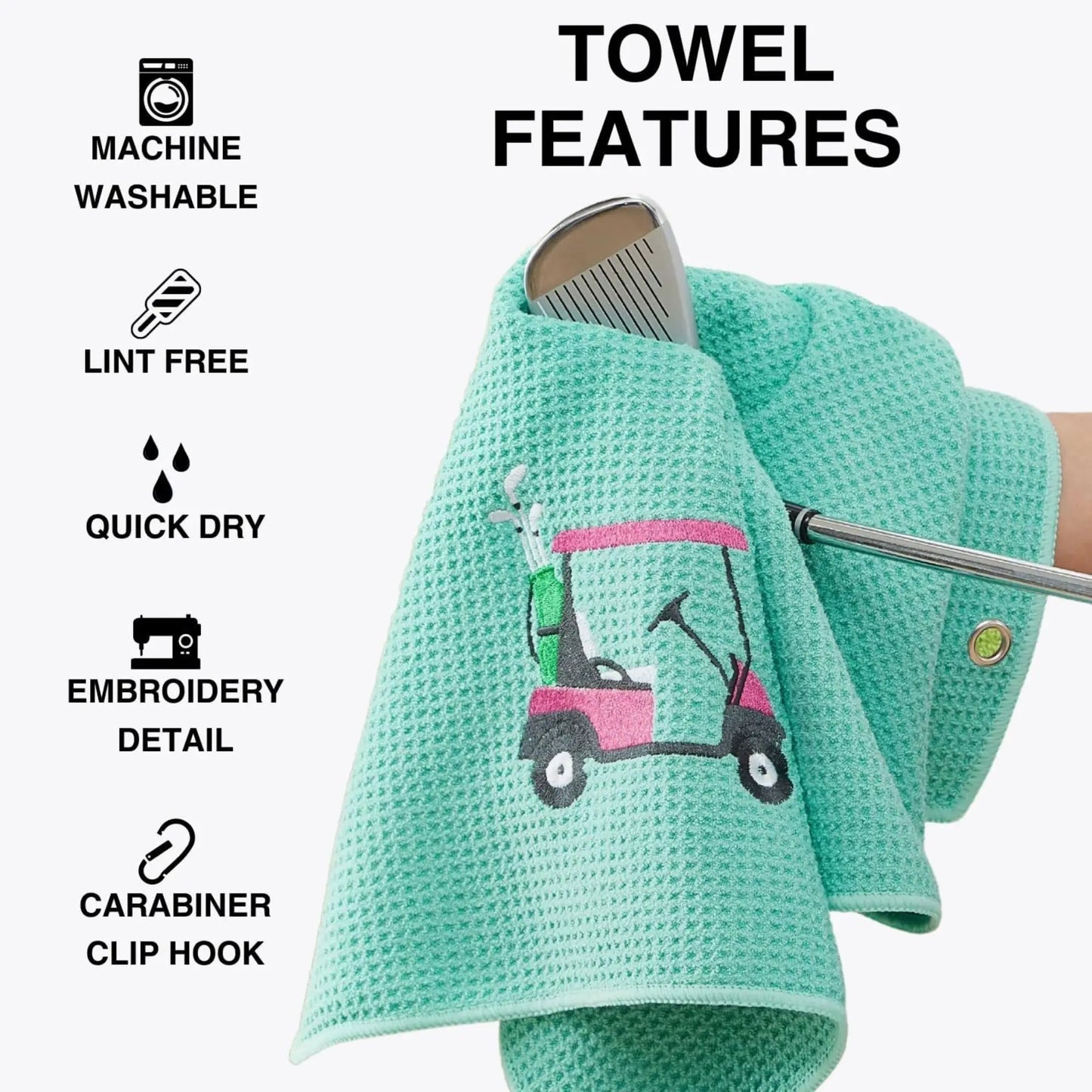 Golf Cart Waffle Towel