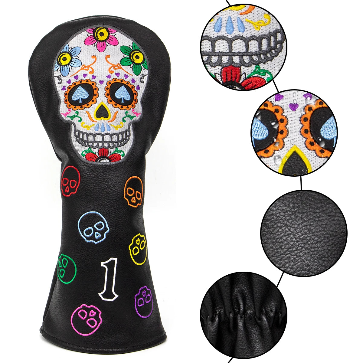 Floral Skull Head Covers (Woods/Putters/Pouch)