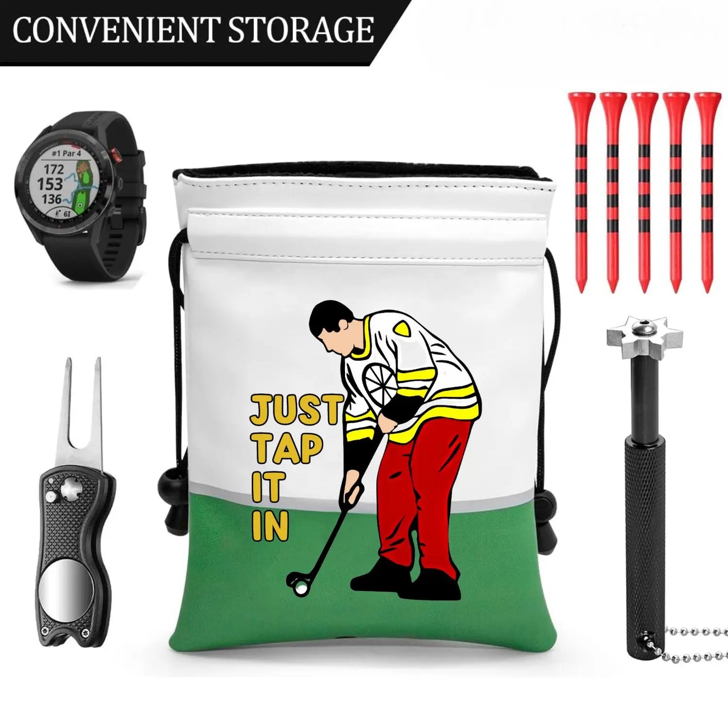 Golf Valuables Pouch (Happy Gilmore - "Just Tap It In")