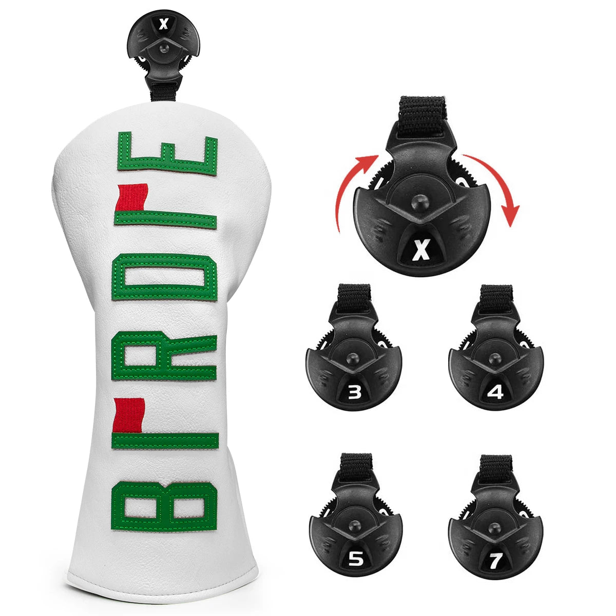 Birdie Head Covers (White/Green)