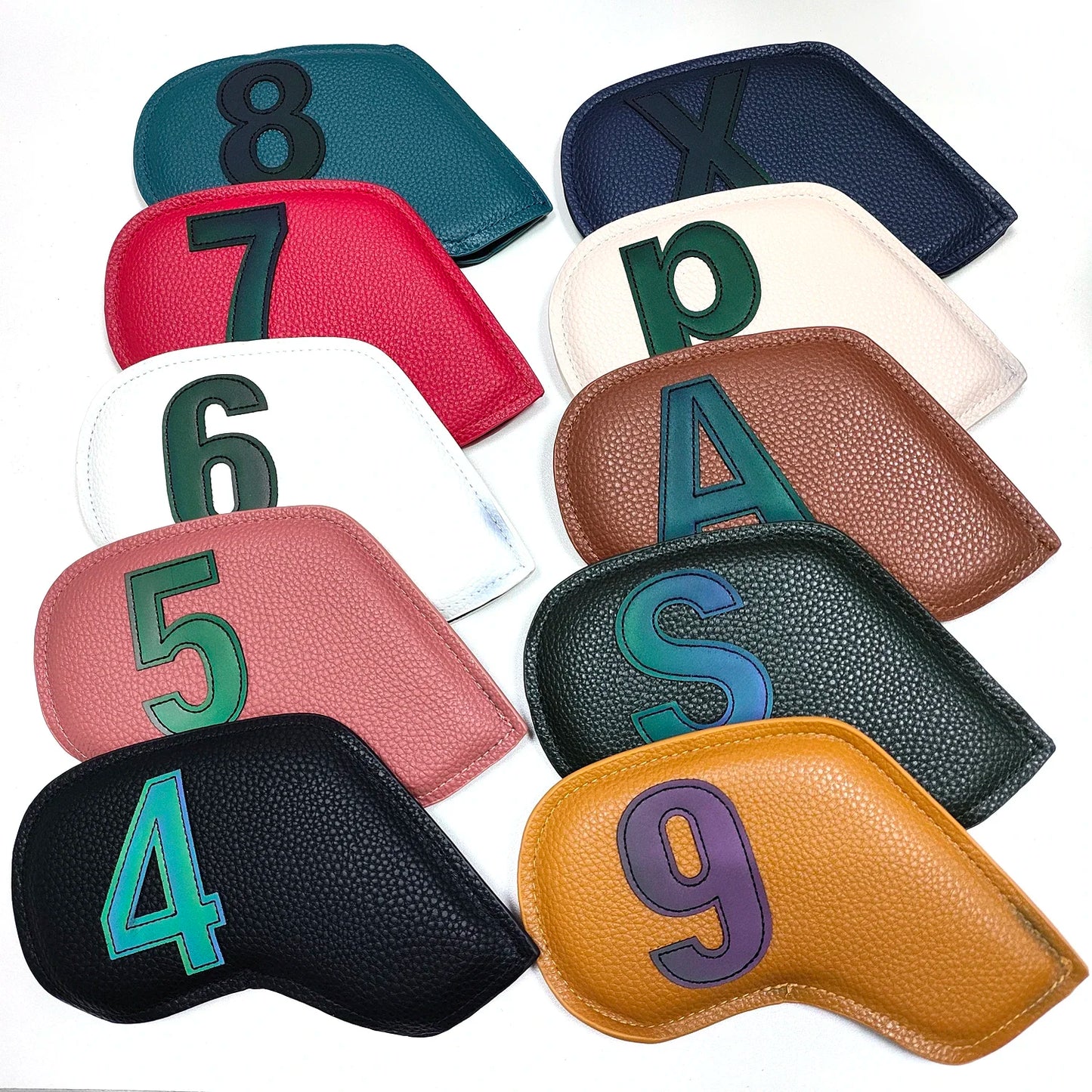 10-Piece Golf Iron Head Cover (3-9,P,S,A) Set