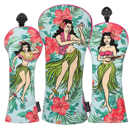 Honolulu Hawaii Hula Girl Head Covers