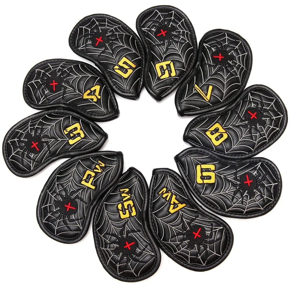Black Spider Web Head Covers (Woods/Irons/Mallet)