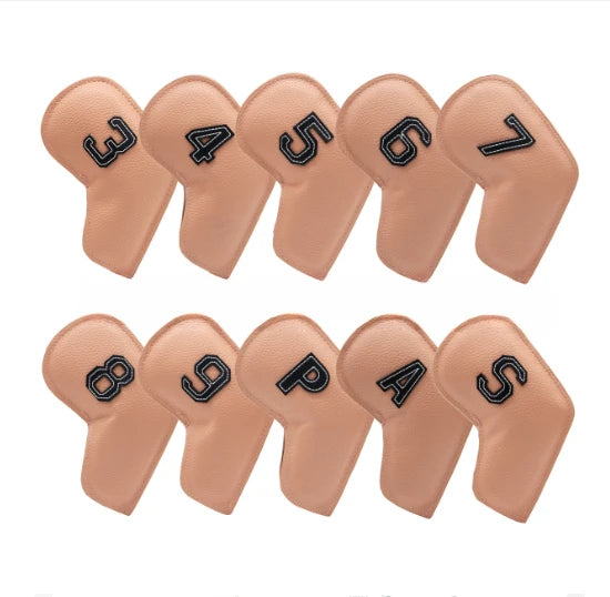 10-Piece Golf Iron Head Cover (3-9,P,S,A) Set