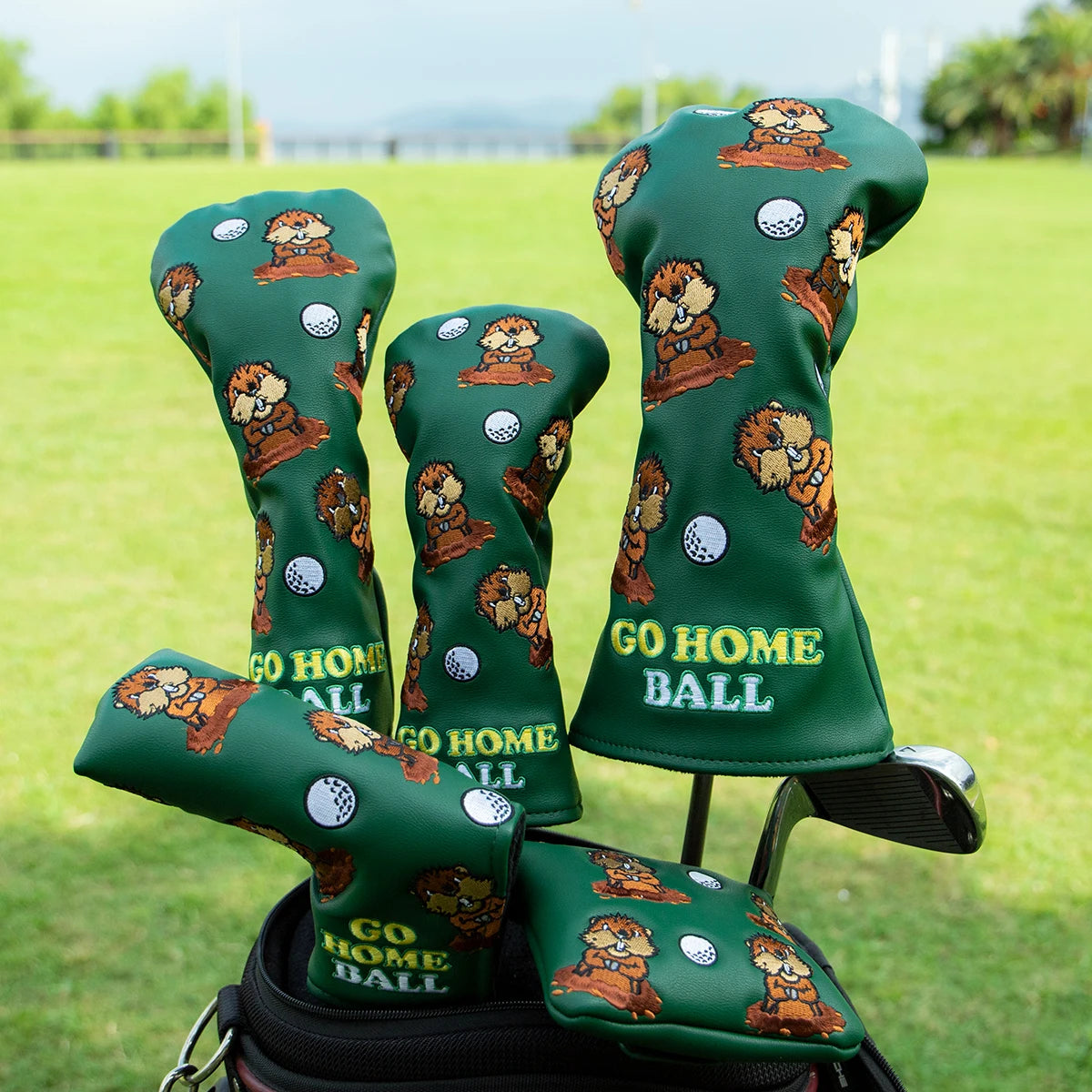 Groundhog "GO HOME BALL!" Head Covers (Woods/Putters)