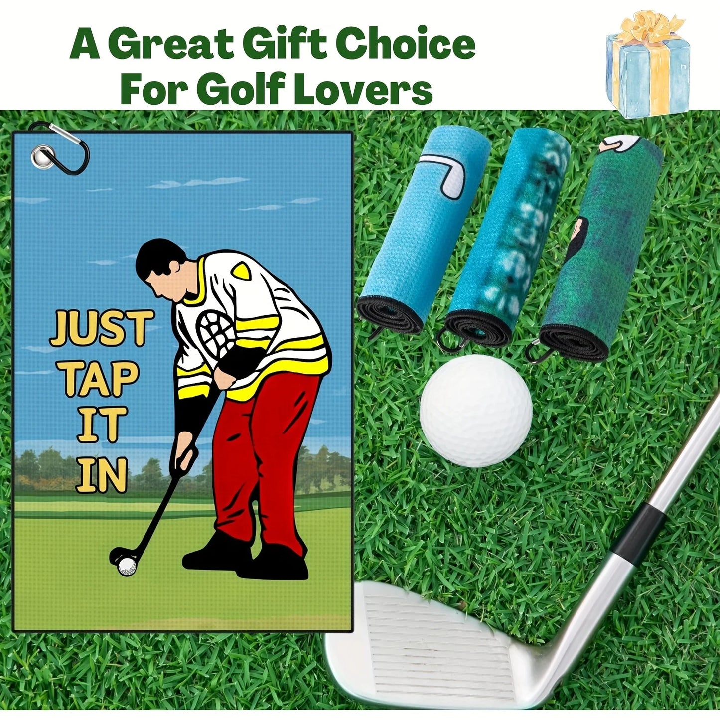 Happy Gilmore "Just Tap It In" Golf Towel