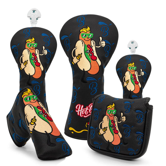 Hot Dog Head Covers (Black)