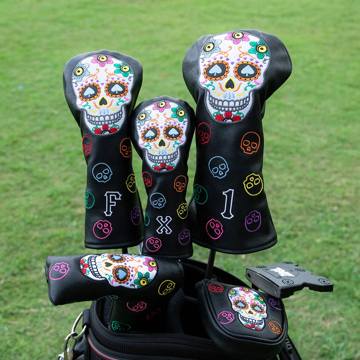 Floral Skull Head Covers (Woods/Putters/Pouch)