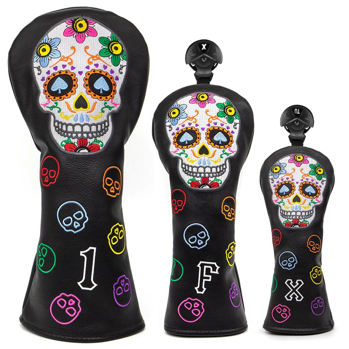 Floral Skull Head Covers (Woods/Putters/Pouch)