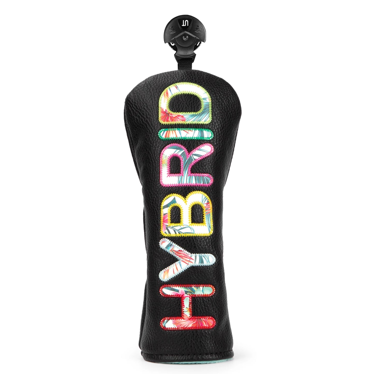 Black Colourful Premium Leather Head Covers