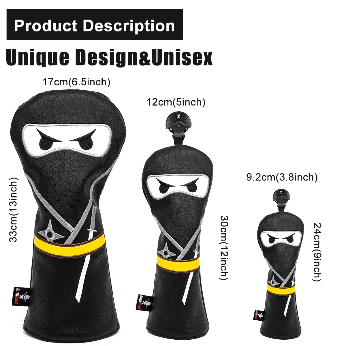 Black Ninja Head Covers