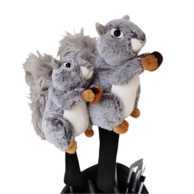 Squirrel Head Covers (Brown & Grey)