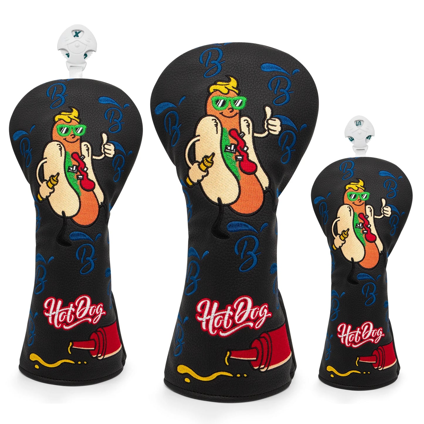 Hot Dog Head Covers (Black)