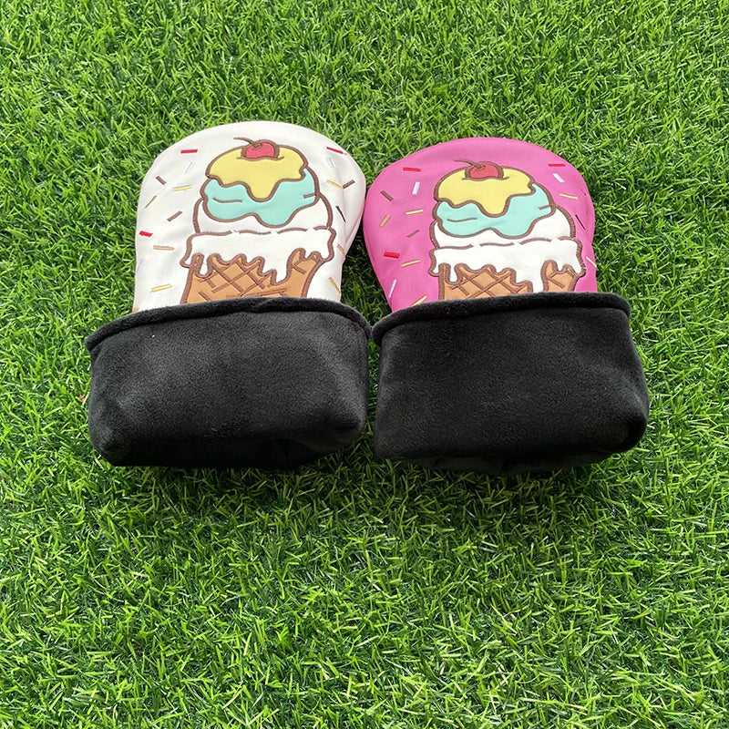 Ice Cream "Sundae" Head Covers (Pink & White)