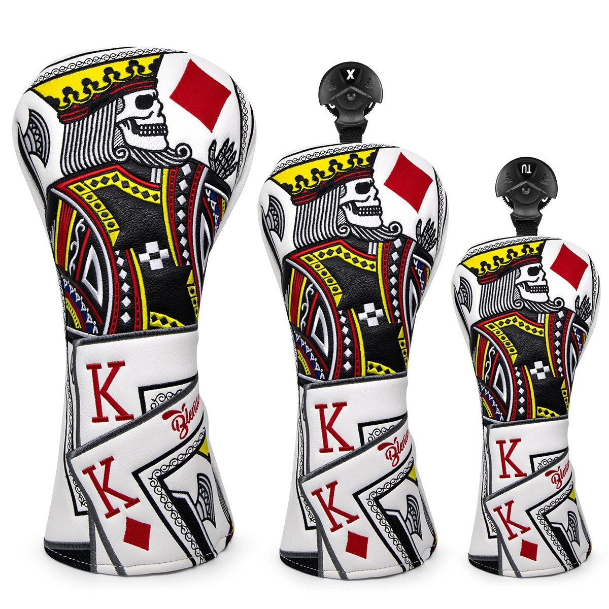 King & Queen Skull Head Covers (White)