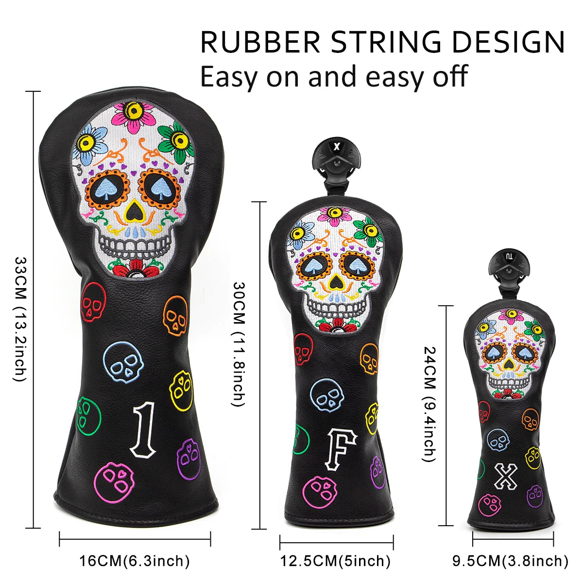 Floral Skull Head Covers (Woods/Putters/Pouch)