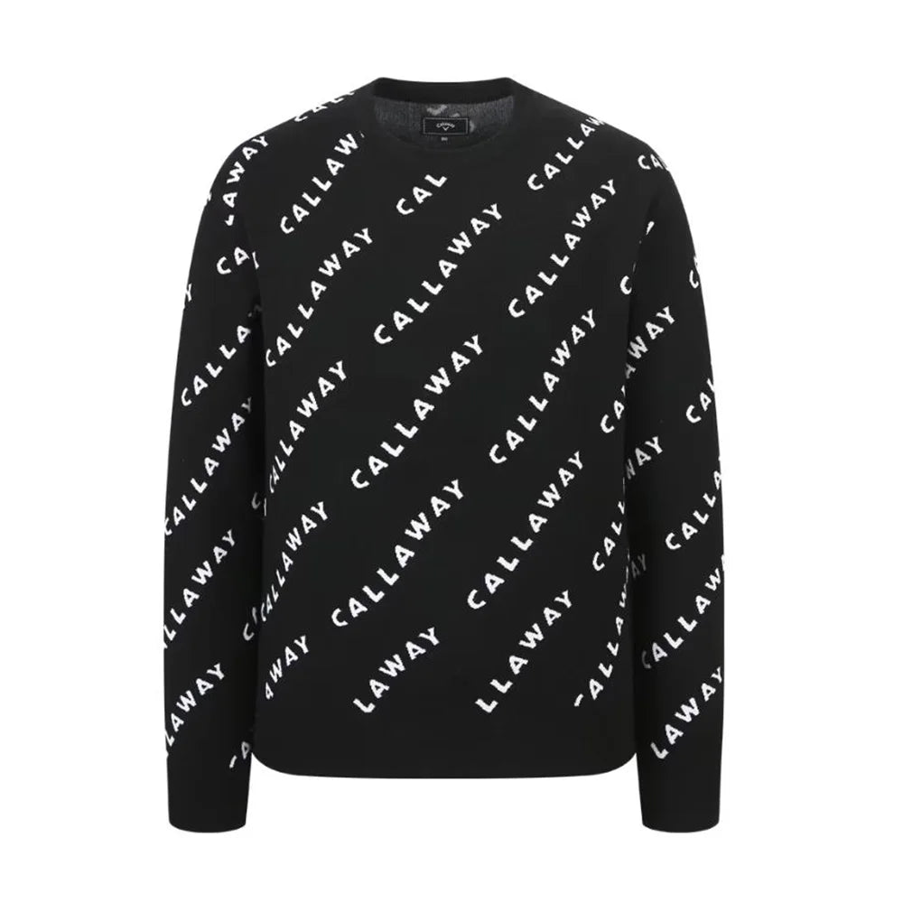 Callaway "Horizontal Wavy Logo Print" Knitted Sweater