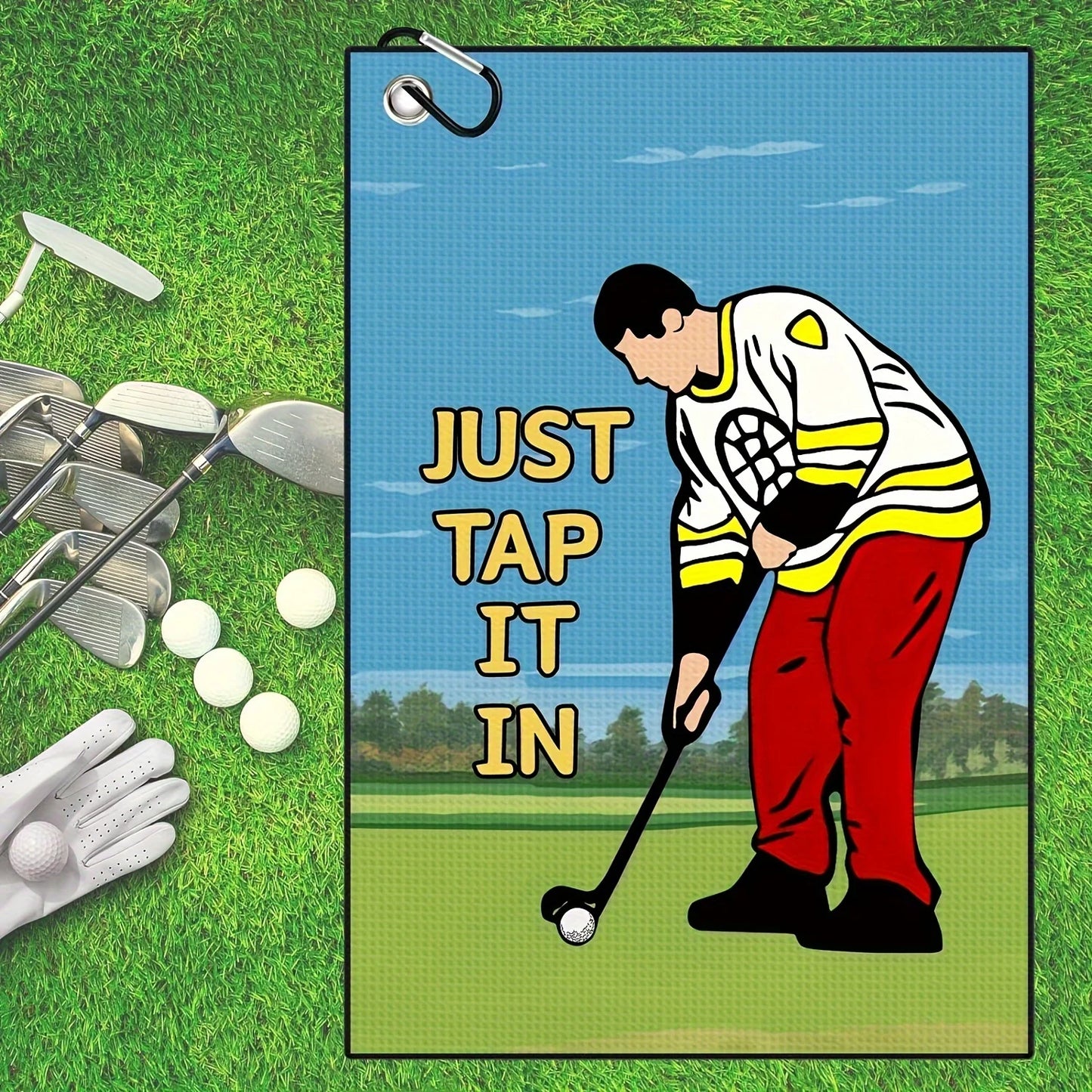 Happy Gilmore "Just Tap It In" Golf Towel