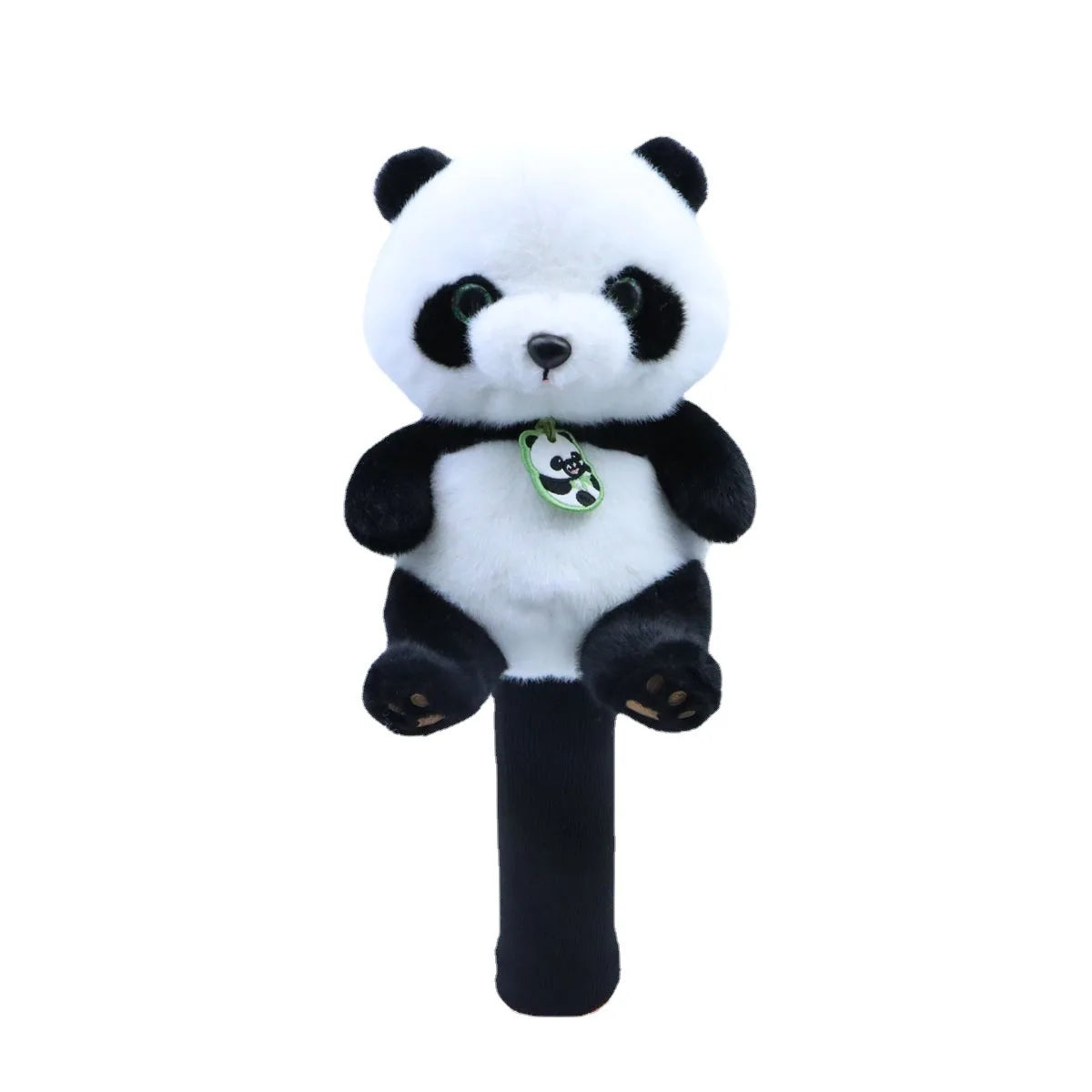 Panda Head Cover with Leaves
