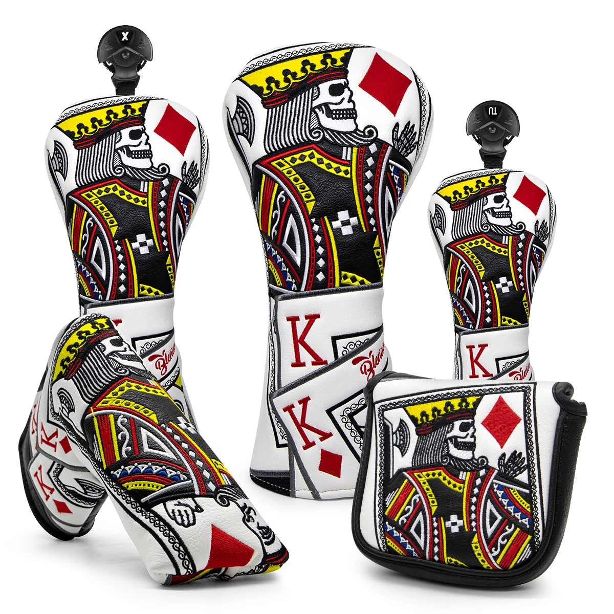 King & Queen Skull Head Covers (White)