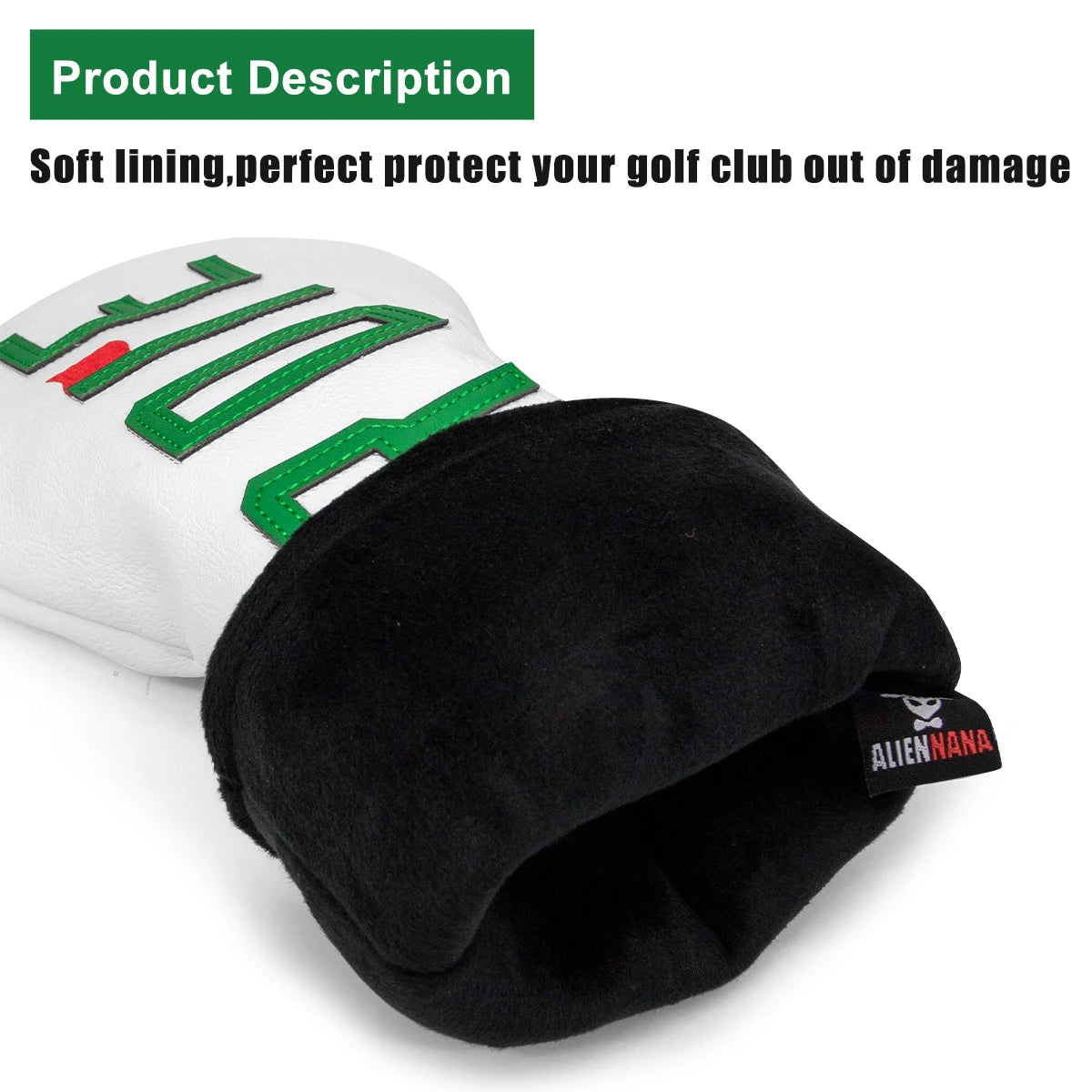 Birdie Head Covers (White/Green)