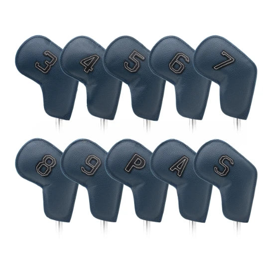 10-Piece Golf Iron Head Cover (3-9,P,S,A) Set