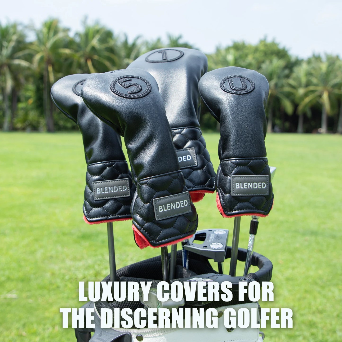 Black Premium Leather Head Cover