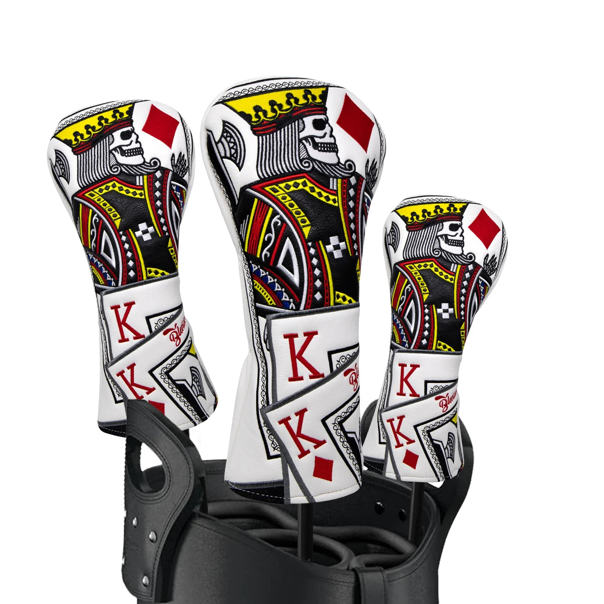 King & Queen Skull Head Covers (White)