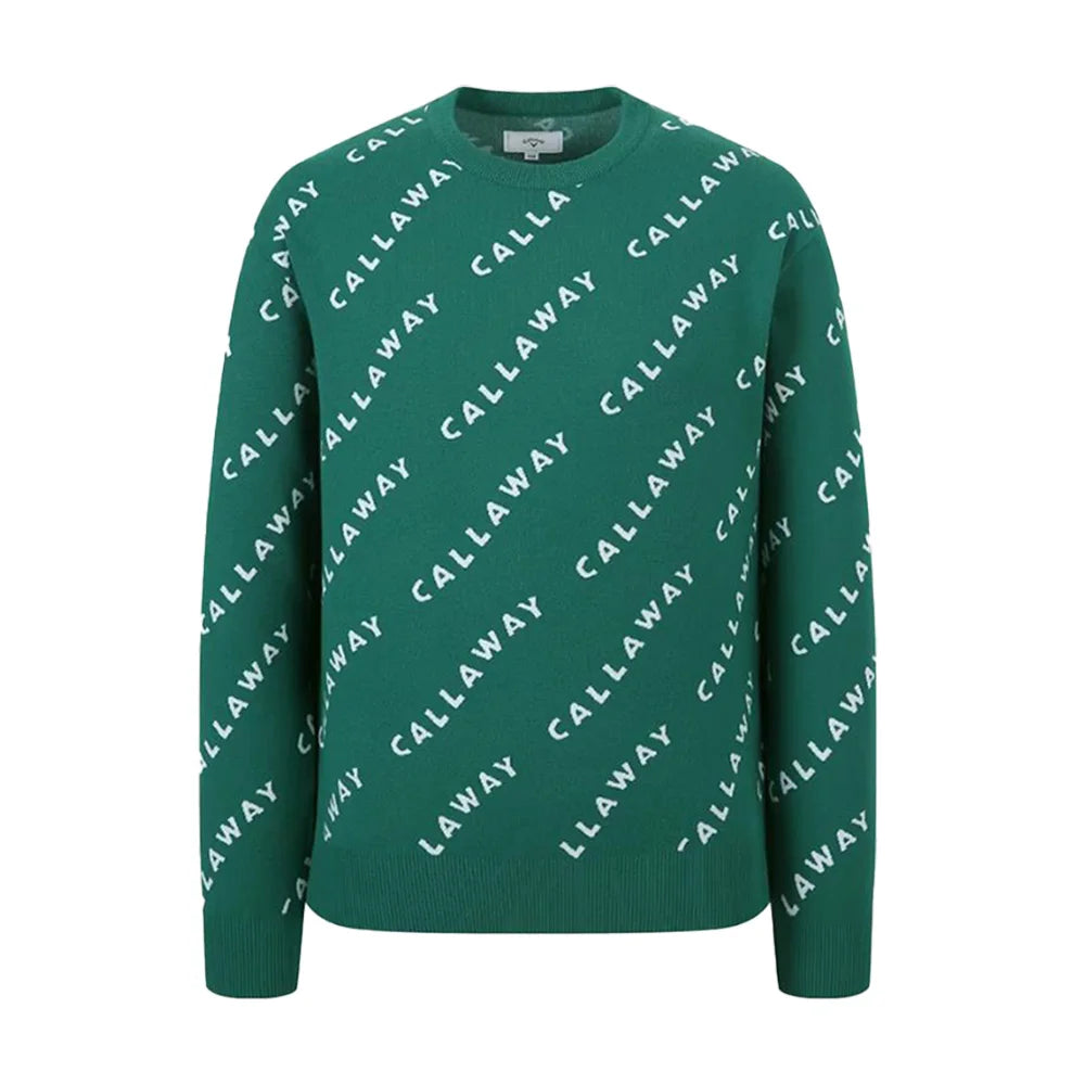 Callaway "Horizontal Wavy Logo Print" Knitted Sweater