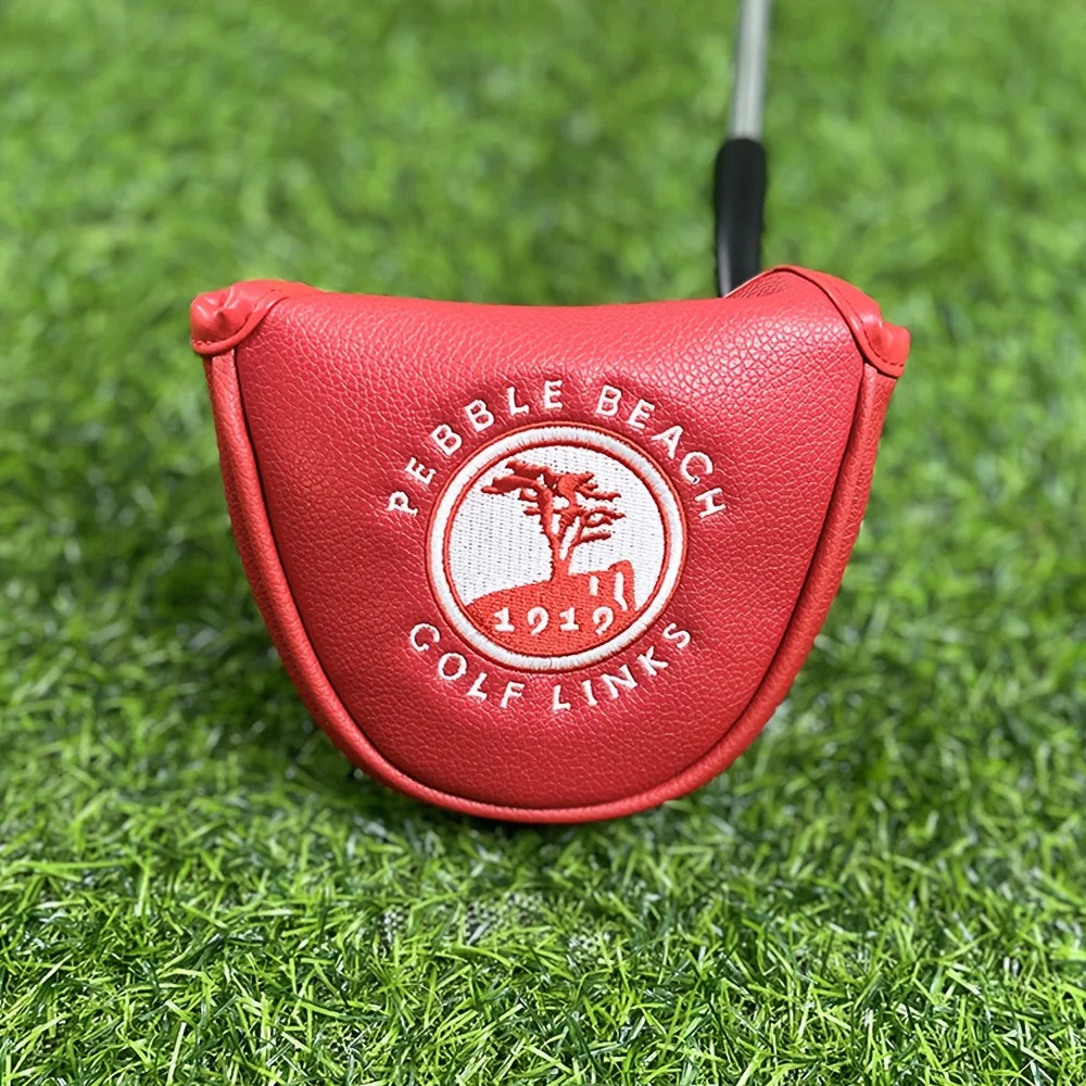 Pebble Beach Semi-Mallet Putter Covers (Red or Beige)